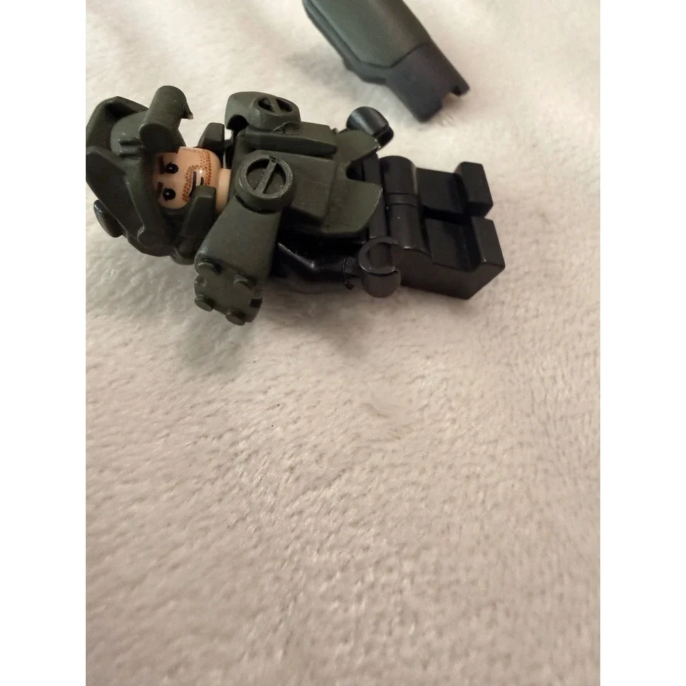 Lego Military Minifigure with Olive Armor Mini Figure